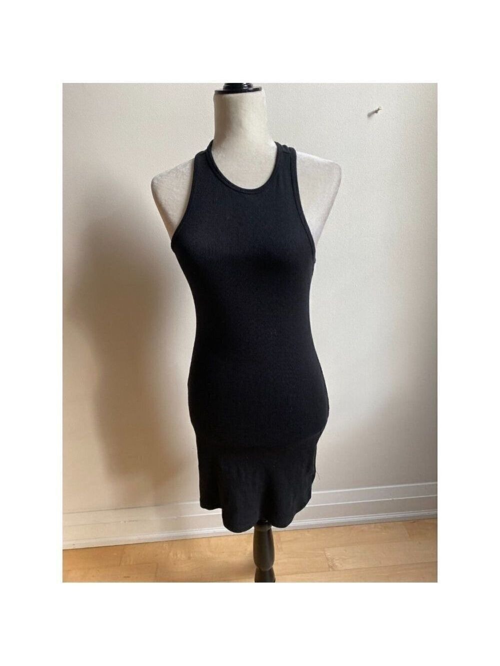 Bp  black ribbed racerback tank mini dress BNWOT sz Xsmall